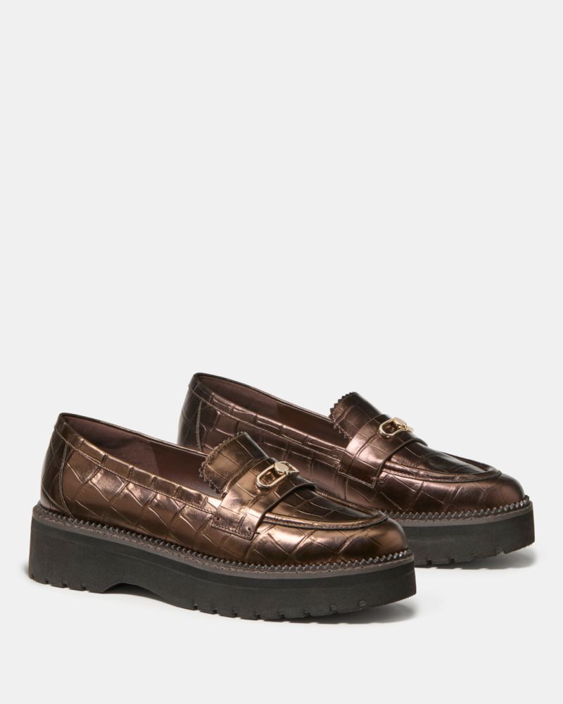 Katespade Hallie Lug Loafer Hot Fudge