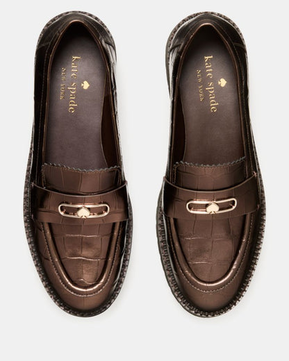 Katespade Hallie Lug Loafer Hot Fudge