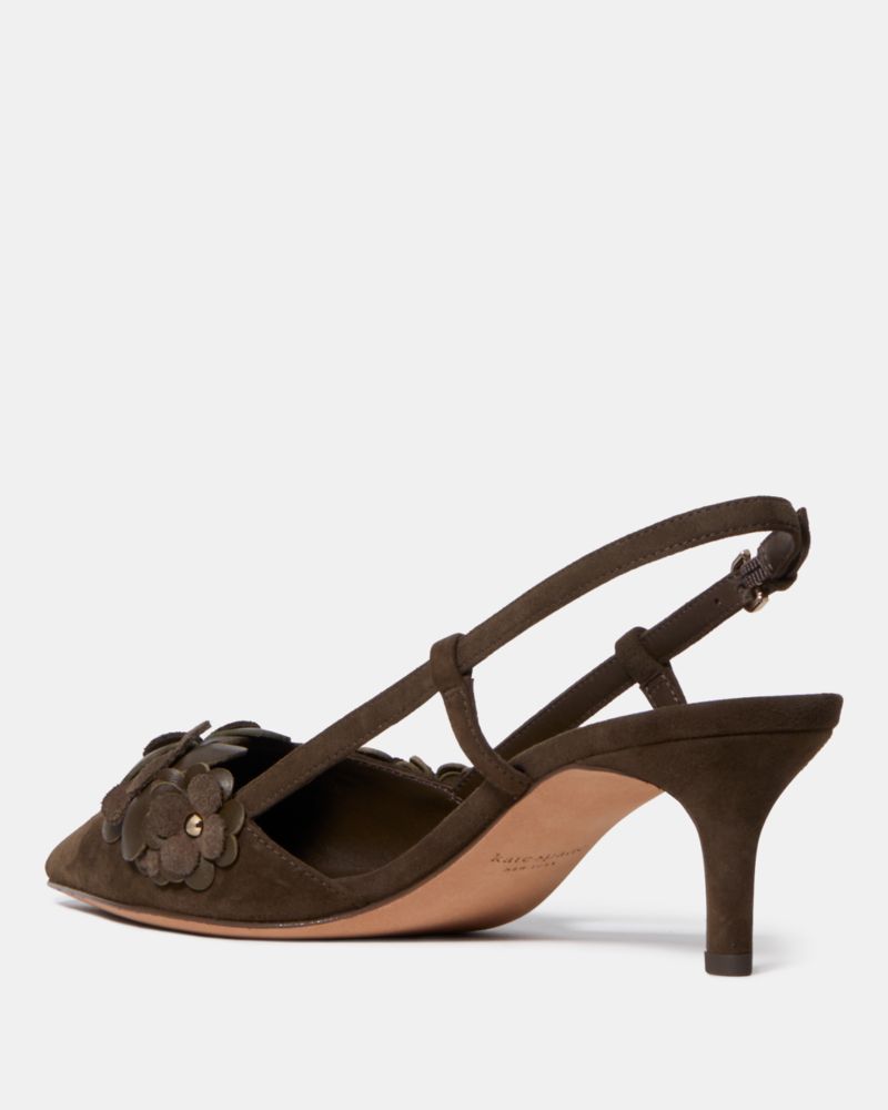 Katespade Spade Flower Garden Slingback Pump Burnt Sage