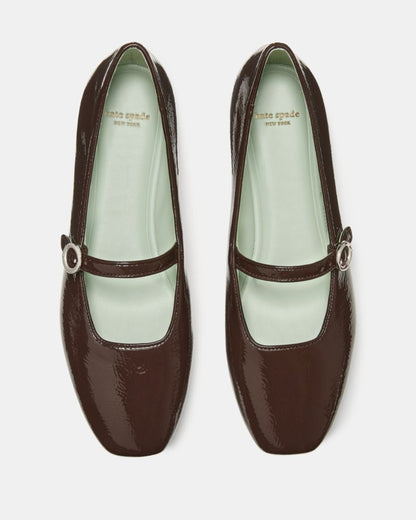Katespade Halo Mary Jane Flat Hot Fudge