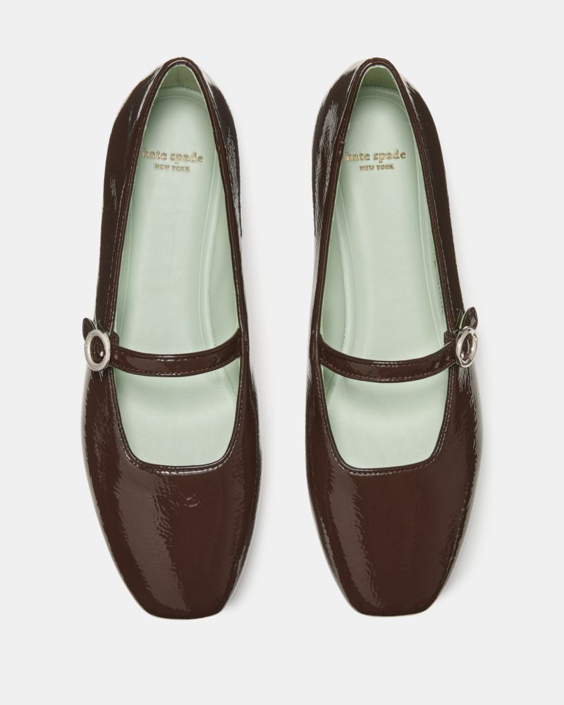 Katespade Halo Mary Jane Flat Hot Fudge