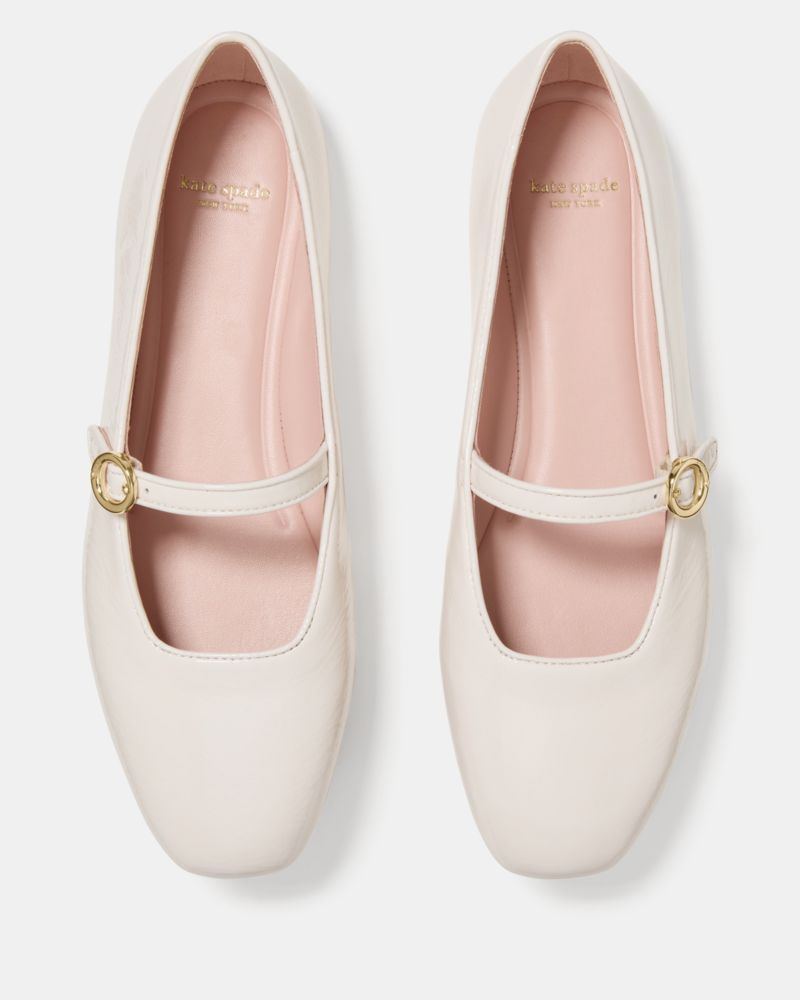 Katespade Halo Mary Jane Flat Cream