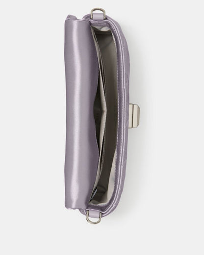 KateSpade Carey Quilted Satin Mini Crossbody Gravel Grey