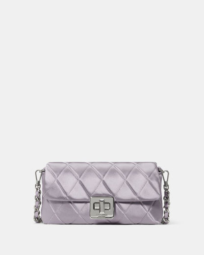 KateSpade Carey Quilted Satin Mini Crossbody Gravel Grey