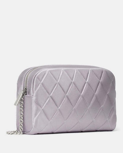 KateSpade Carey Quilted Satin Mini Camera Bag Gravel Grey