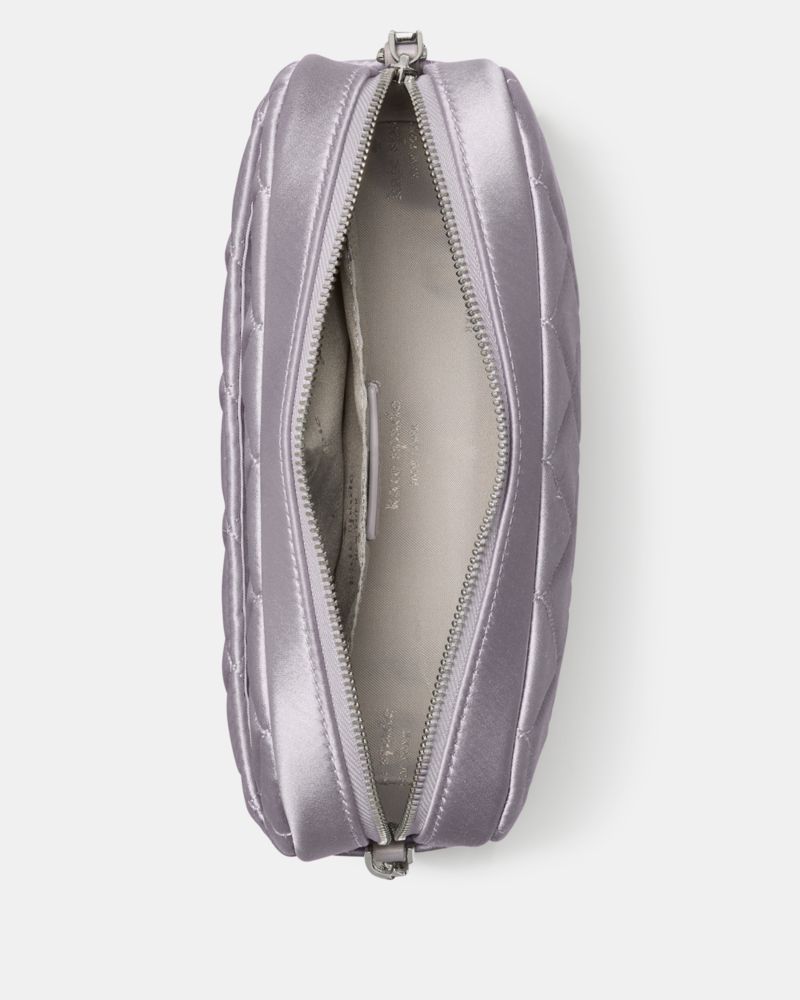 KateSpade Carey Quilted Satin Mini Camera Bag Gravel Grey