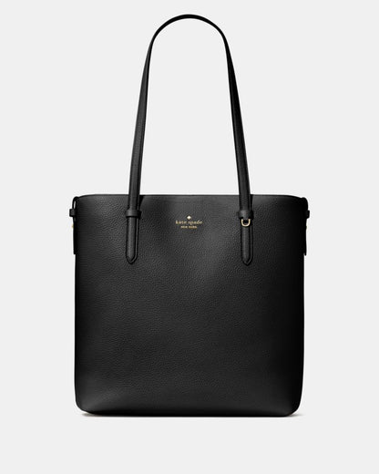 KateSpade Juliette Leather Medium Tote Black