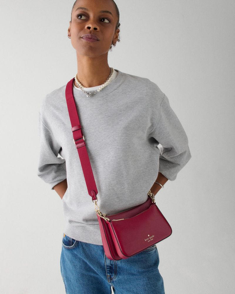 KateSpade Duet Small Crossbody Red Jam