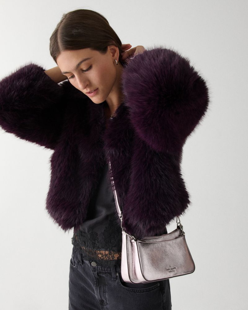 KateSpade Duet Metallic Small Crossbody Lilac Moonlight