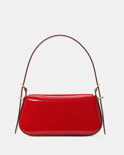 KateSpade Bridget Shiny Leather Small Flap Shoulder KS Bright Red