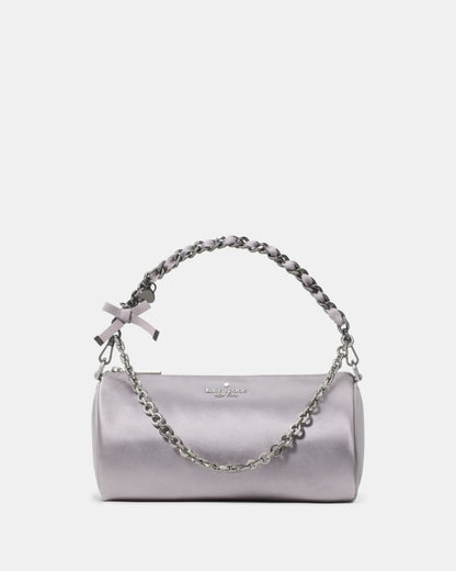 KateSpade Roulette Satin Mini Convertible Crossbody Gravel Grey