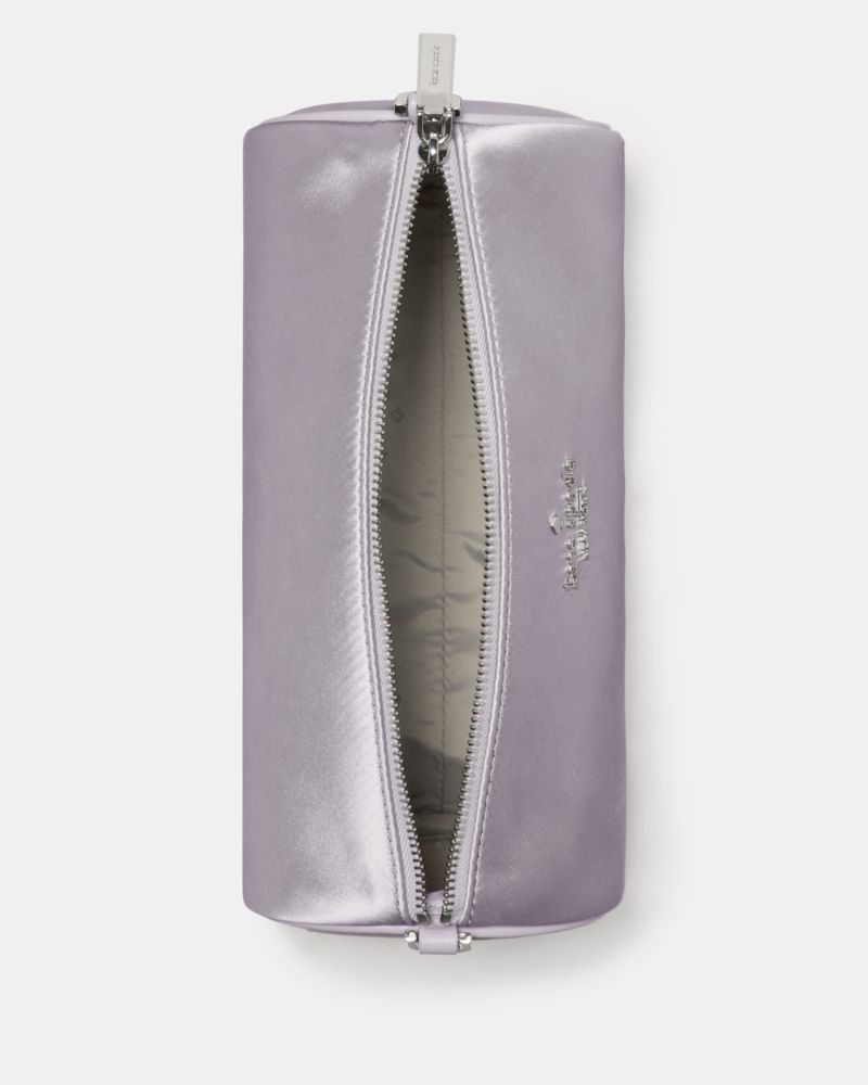 KateSpade Roulette Satin Mini Convertible Crossbody Gravel Grey