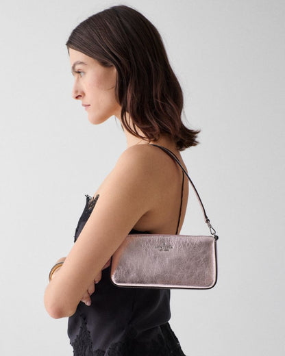 KateSpade Gemini Metallic Convertible Wristlet Lilac Moonlight