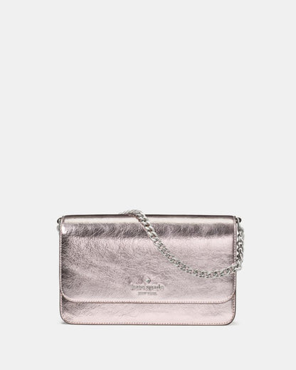 KateSpade Madison Metallic Willow Mini Flap Crossbody Lilac Moonlight