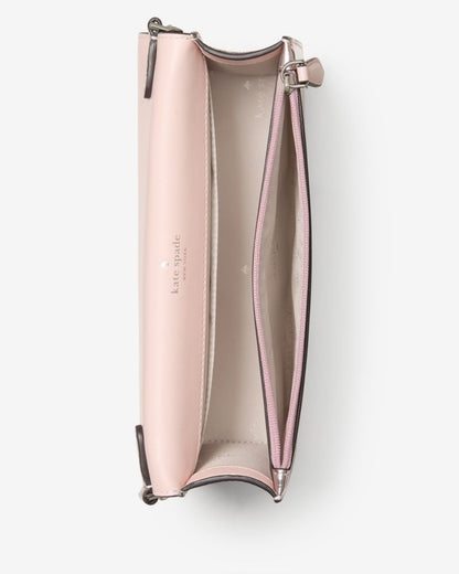 KateSpade Madison Metallic Willow Mini Flap Crossbody Lilac Moonlight