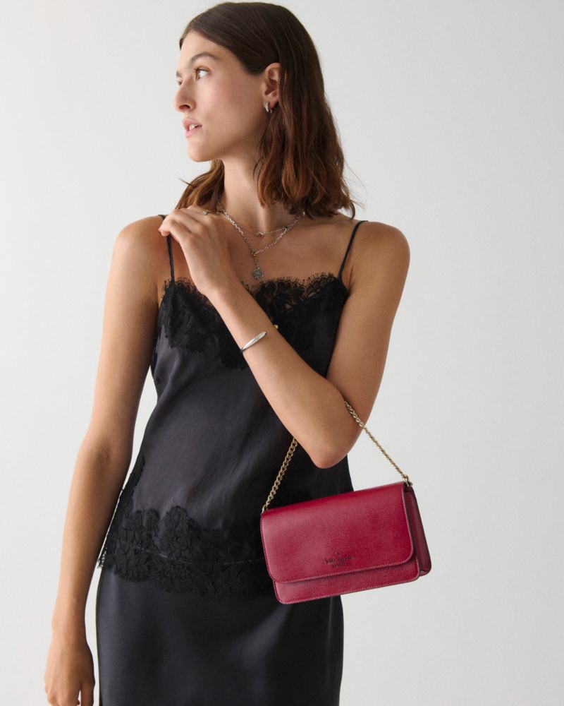 KateSpade Madison Willow Mini Flap Crossbody Red Jam