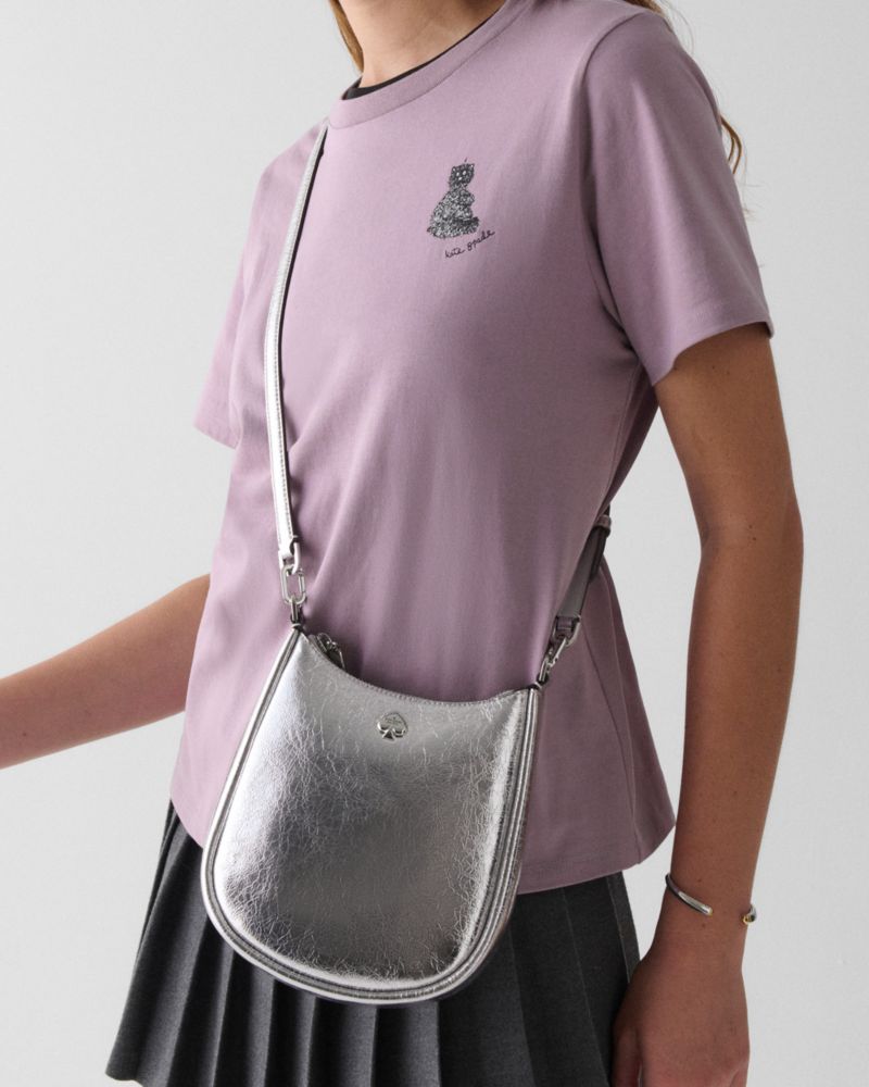 KateSpade Kayla Small Swingpack Silver