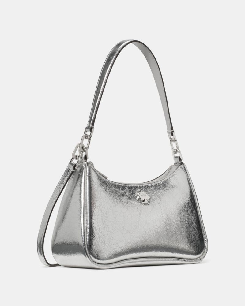 KateSpade Kayla Small Convertible Shoulder Bag Silver