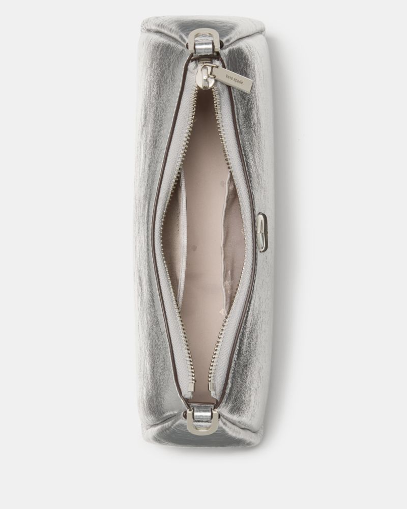 KateSpade Kayla Small Convertible Shoulder Bag Silver