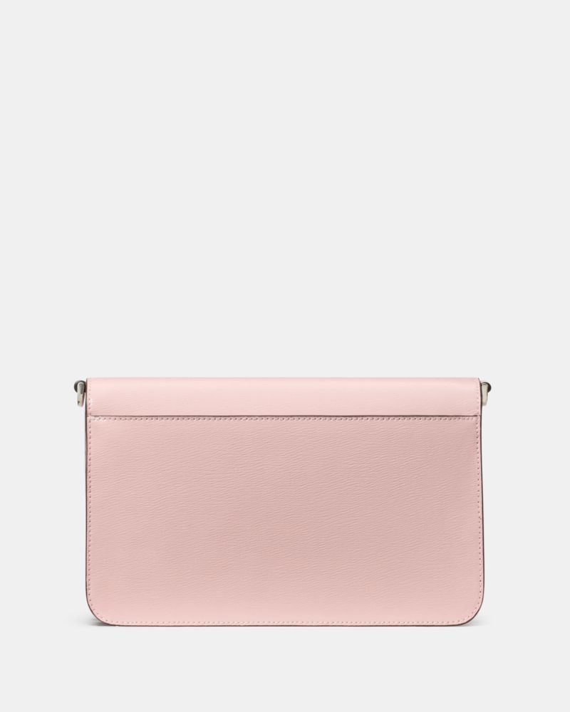 KateSpade Madison Textured Patent Leather Willow Medium Convertible Crossbody Tutu Pink