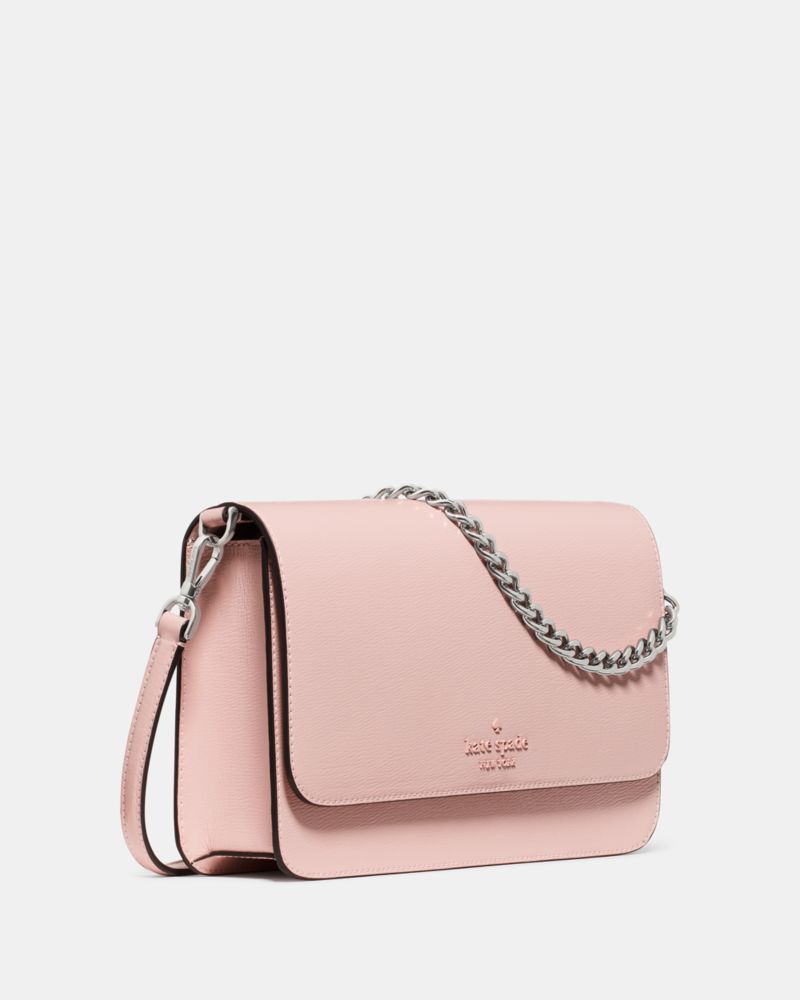 KateSpade Madison Textured Patent Leather Willow Medium Convertible Crossbody Tutu Pink