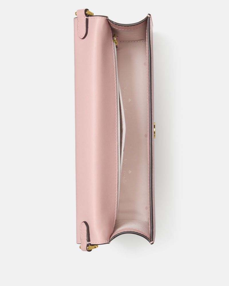 KateSpade Madison Textured Patent Leather Willow Medium Convertible Crossbody Tutu Pink