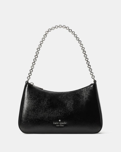 KateSpade Margot Textured Patent Leather Convertible Crossbody Black