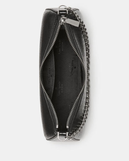 KateSpade Margot Textured Patent Leather Convertible Crossbody Black
