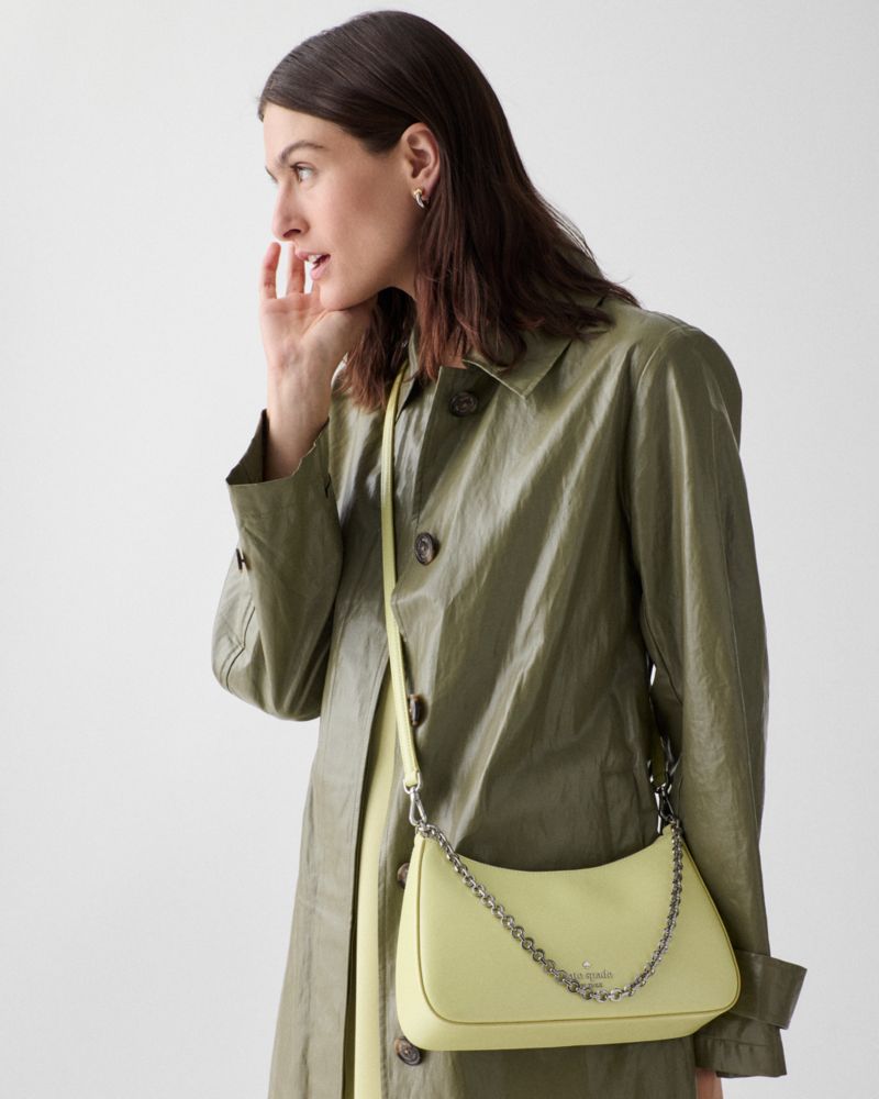 KateSpade Margot Textured Patent Leather Convertible Crossbody Tennis Ball