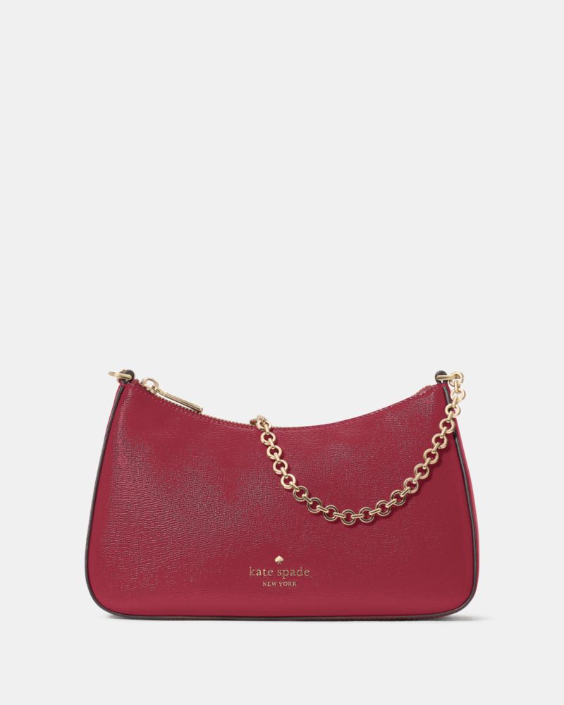 KateSpade Margot Textured Patent Leather Convertible Crossbody Red Jam