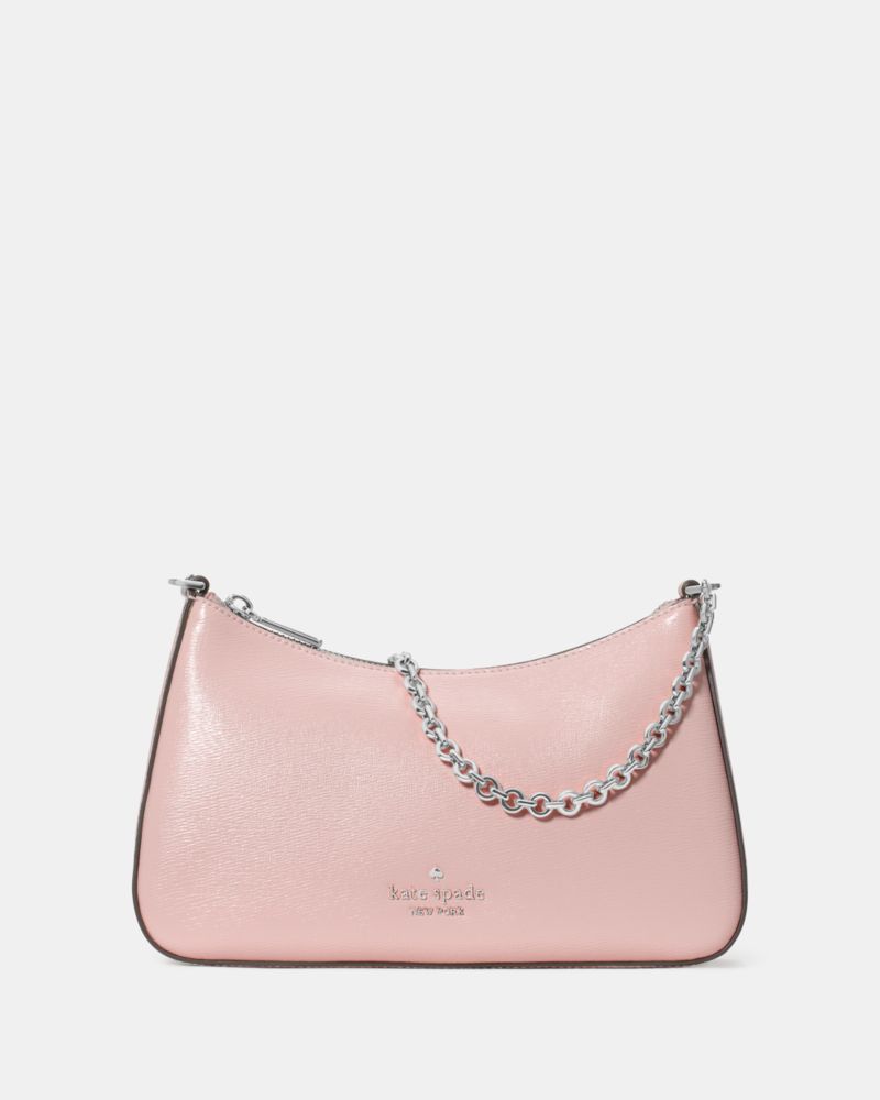 KateSpade Margot Textured Patent Leather Convertible Crossbody Tutu Pink