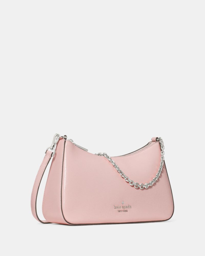 KateSpade Margot Textured Patent Leather Convertible Crossbody Tutu Pink