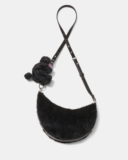 KateSpade Duo Shearling Bear Crossbody Bag Black Multi