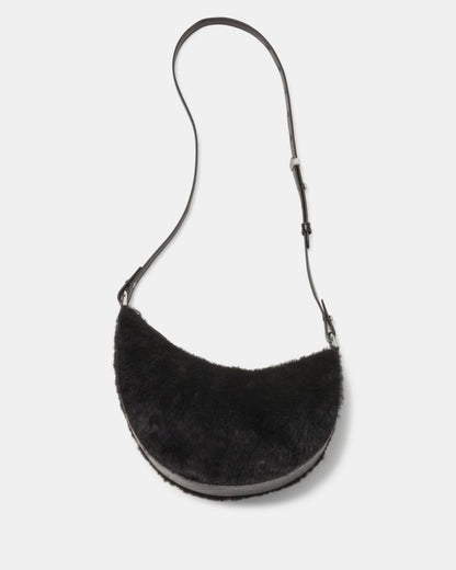 KateSpade Duo Shearling Bear Crossbody Bag Black Multi