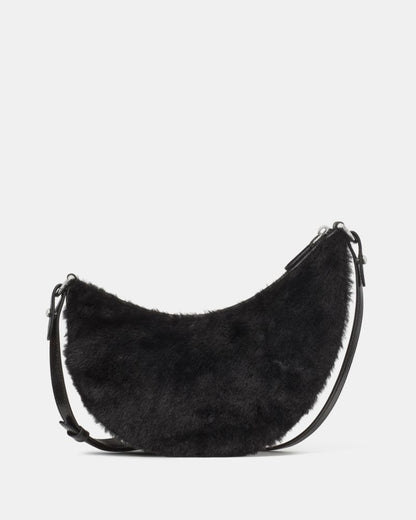 KateSpade Duo Shearling Bear Crossbody Bag Black Multi