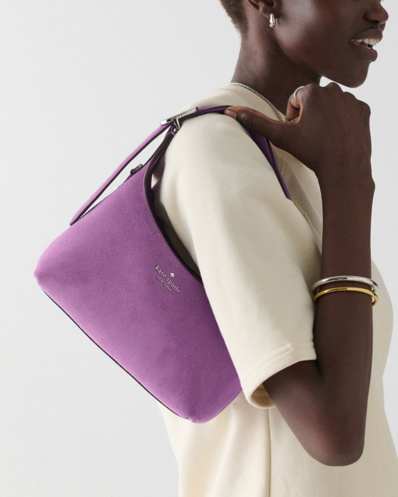 KateSpade 454 Suede Mini Crossbody Wisteria