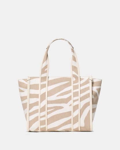 KateSpade Kip Zebra Cargo Small Tote Bag Light Fawn Multi