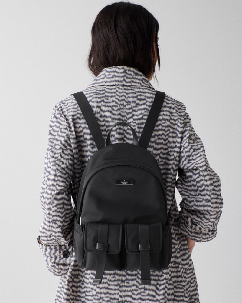 KateSpade Carter Nylon Cargo Backpack Black