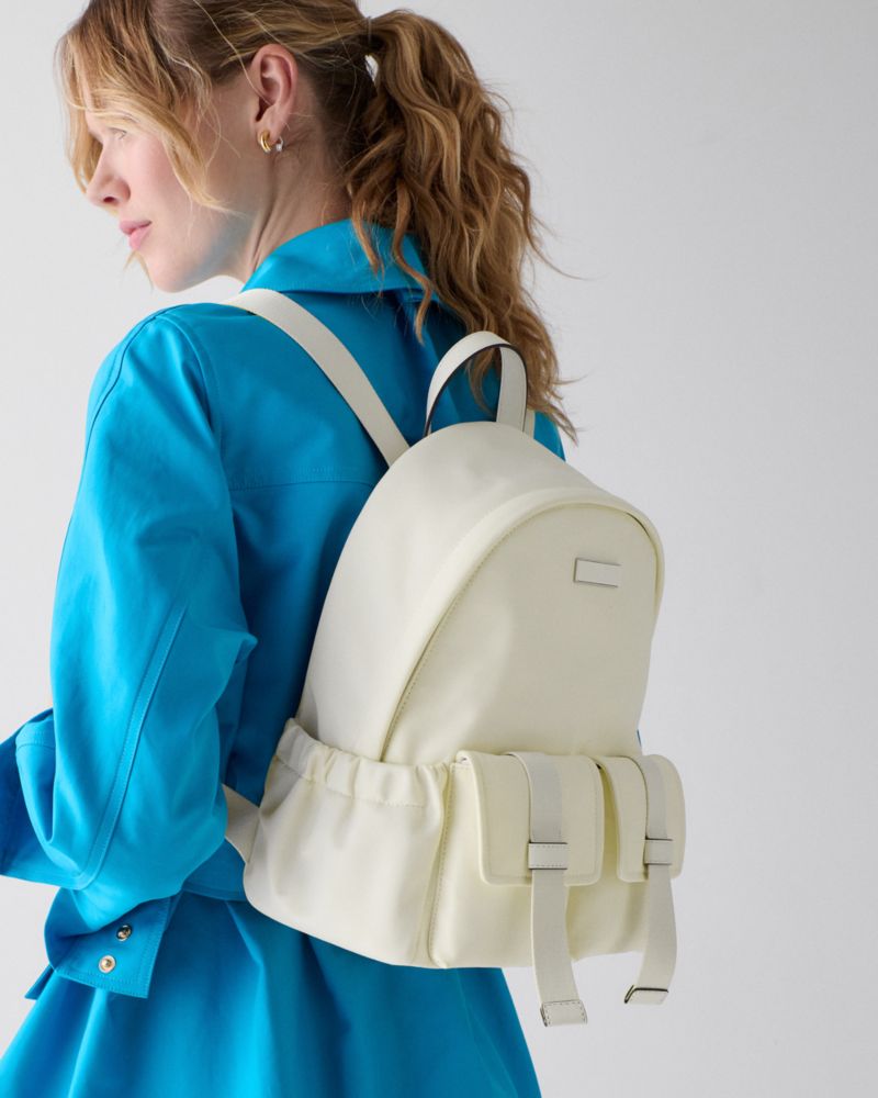 KateSpade Carter Nylon Cargo Backpack Meringue