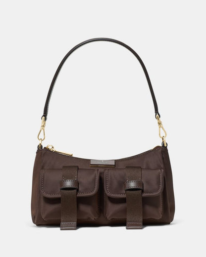 KateSpade Carter Nylon Cargo Crossbody Bag Hot Fudge
