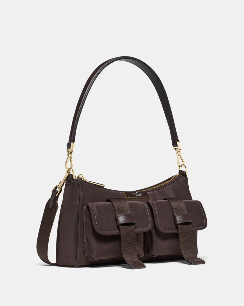 KateSpade Carter Nylon Cargo Crossbody Bag Hot Fudge