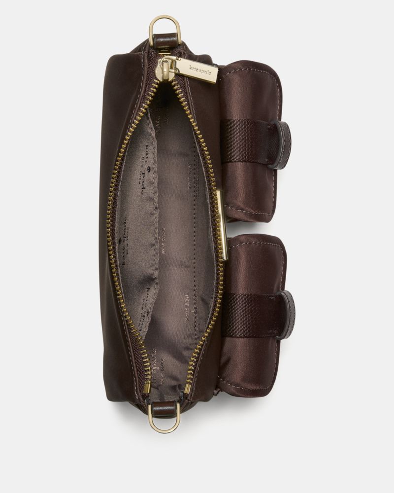 KateSpade Carter Nylon Cargo Crossbody Bag Hot Fudge