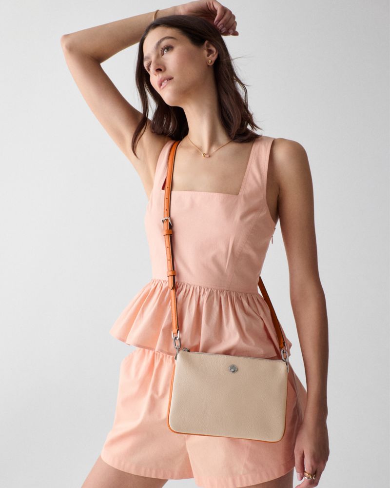 KateSpade Kayla Triple Crossbody Bag Milk Glass Multi
