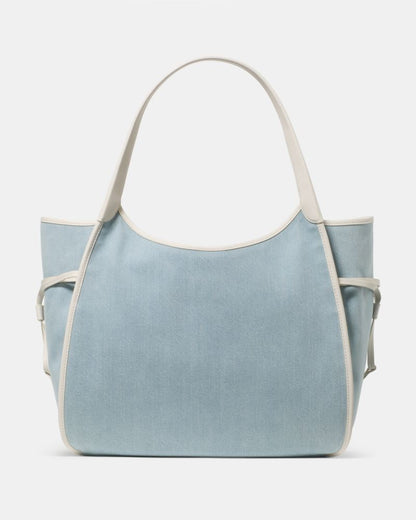 KateSpade Stash Denim Large Carryall Bag Blue Multicolor