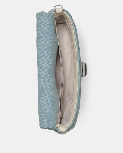 KateSpade Carey Denim Wallet On Chain Blue Multicolor