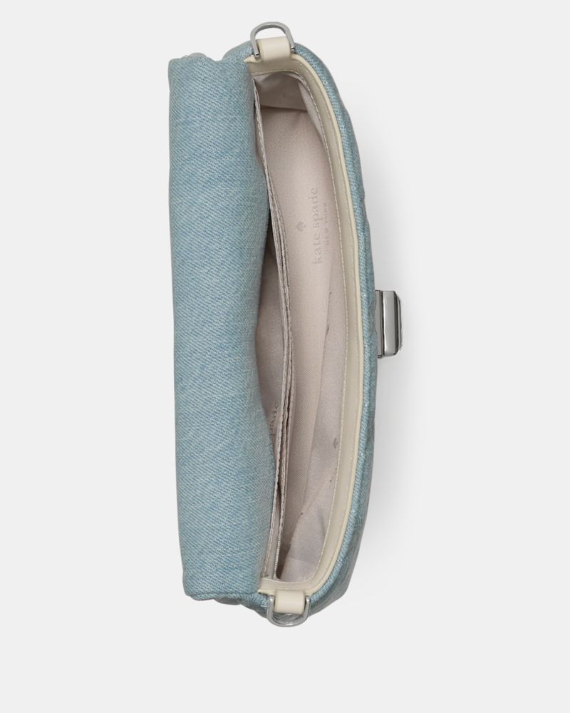 KateSpade Carey Denim Wallet On Chain Blue Multicolor