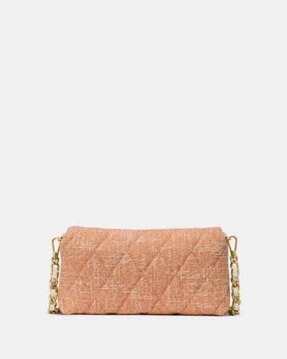 KateSpade Carey Tweed Wallet On Chain Orange Jasper Multi