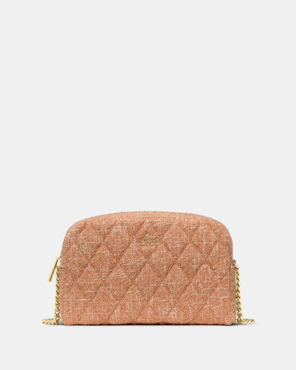 KateSpade Carey Tweed Mini Camera Bag Orange Jasper Multi