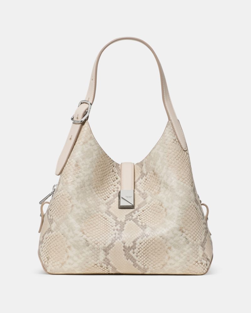 KateSpade Deco Snake Embossed Crossbody Tote Bag Neutral Multi