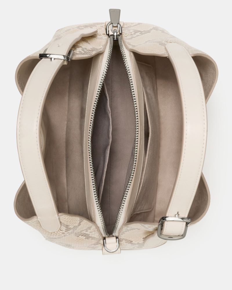 KateSpade Deco Snake Embossed Crossbody Tote Bag Neutral Multi